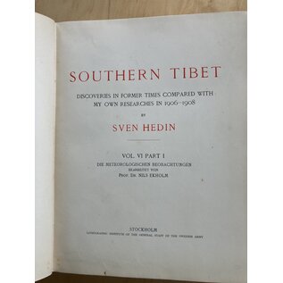 Lithographic Institute of the General Staff of the Swedish Army, Stockholm Southern Tibet (Volume VI), by Sven Hedin