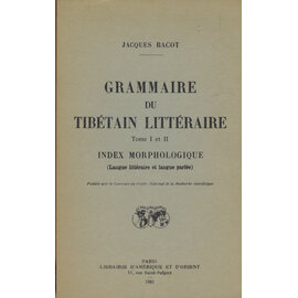Librairie D'Amerique et D'Orient Maisonneuve Grammaire du Tibétaine Litteraire, par Jacques Bacot