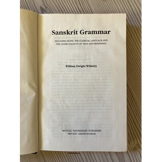 Motilal Banarsidas Publishers Sanskrit Grammar, by William Dwight Whitney