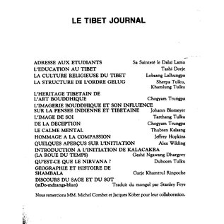 Editions Dharma, Anduze Le Tibet Journal, selectioné par V. Paulence-Zaregradsky, G. Driessens ...