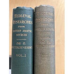 Kegan Paul Trench Trübner & Co. London Medieval Research from Eastern Asiatic Sources, by E(mil) Bretschneider