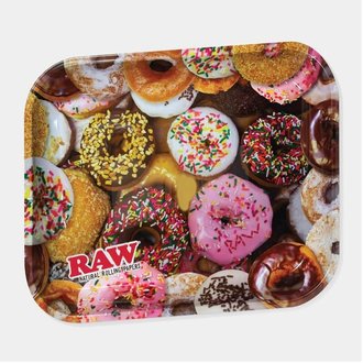 RAW RAW Donuts Large Metal Rolling Tray