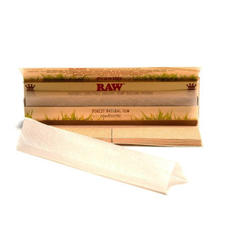 RAW RAW Connoisseur Kingsize Slim Rolling Papers + tips (Organic Hemp)