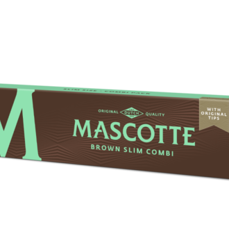 Mascotte Mascotte Brown Combi (Slim Size) Unbleached Rolling Papers + Filtertips