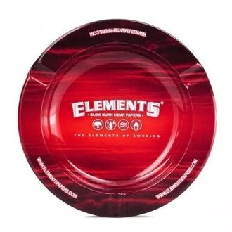 Elements Elements Round Metal Ashtray - Red with Magnet