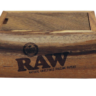 RAW RAW Acacia Wood Box with Slide Top