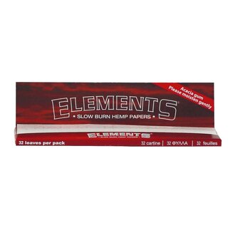 Elements Elements Red King Size Slim Papers - Slow Burn Hemp Papers
