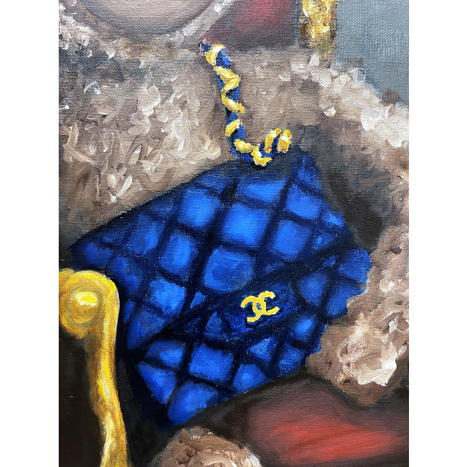 Oil painting - Rick Triest - 80x100 cm - Lady Bobby Loves Chanel