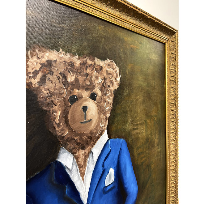 Oil painting - Rick Triest - 80x100 cm - Sir Bobby in his new matching suit