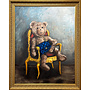 Oil painting - Rick Triest - 80x100 cm - Lady Bobby Loves Chanel