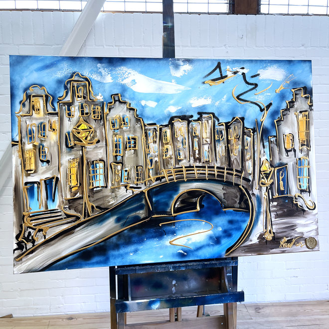 Painting - Rick Triest - 100x150cm -  Amsterdam Herengracht #1211