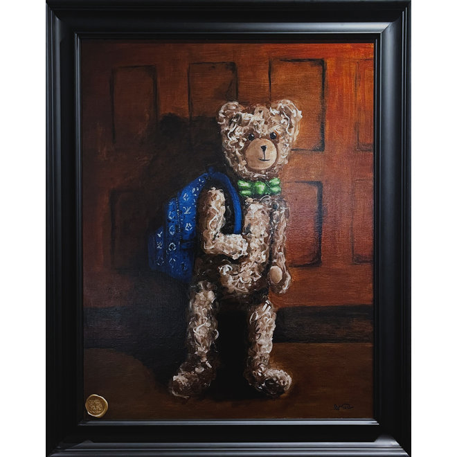 Oil painting - Rick Triest - 80x100 cm - Sir Bobby is up to something