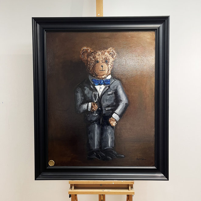 Oil painting - Rick Triest - 80x100 cm - Sir Bobby is ready for the party