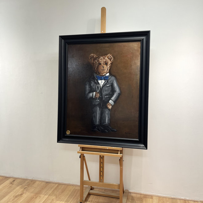 Oil painting - Rick Triest - 80x100 cm - Sir Bobby is ready for the party