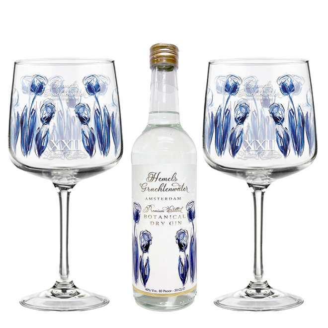 Gin & Tonic Glazen - Hemels Grachtenwater Amsterdam - XXII Limited Edition - 66CL