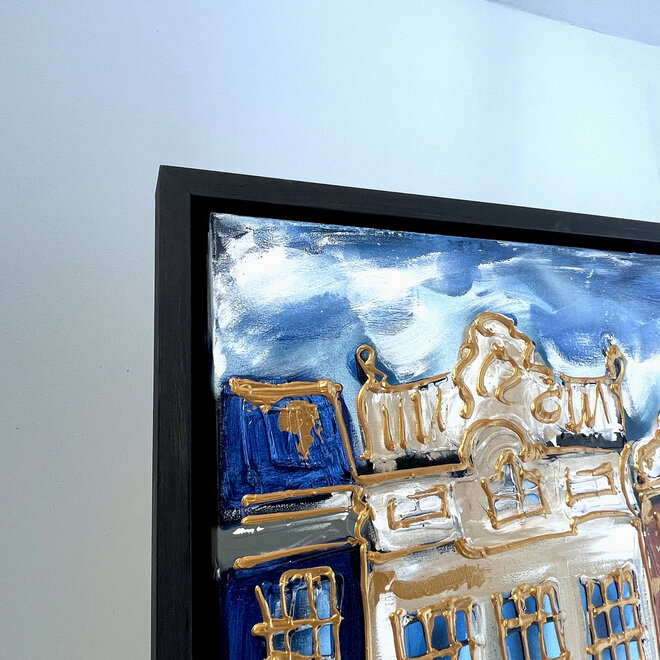 Schilderij- 100x150cm - Rick Triest - Amsterdam Herengracht -Copper & Gold