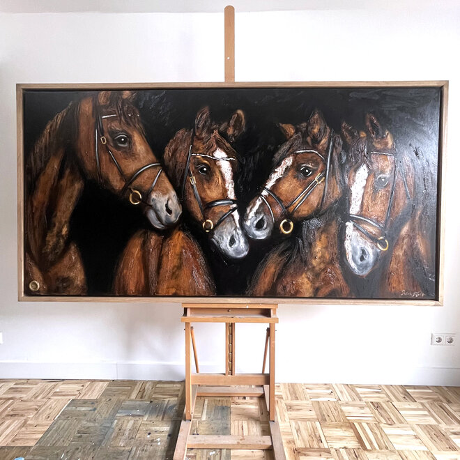 Painting - Master Series - 100x200 cm - ''Four Seasons ''  - Horses