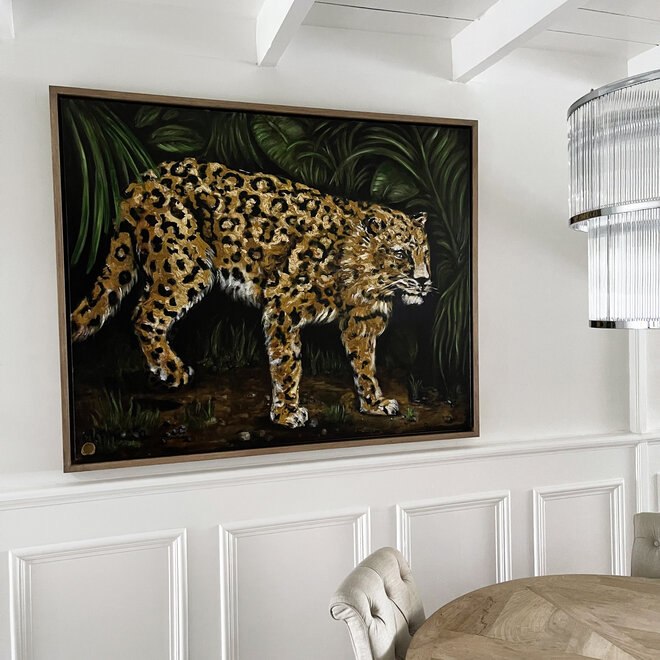 Painting - Master Series - 120x150 cm - Leopard in its habitat.