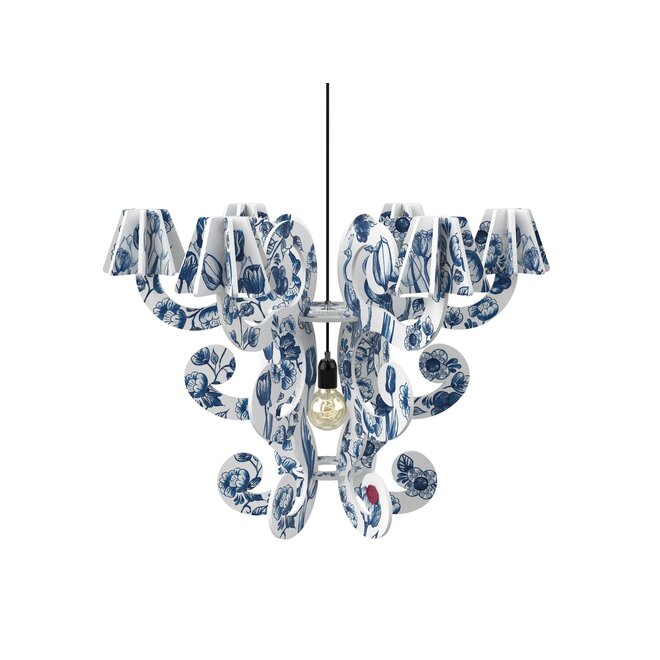 BRUUT'D by Rick Triest - ARTIFELT - The Duchess chandelier - Delft Blue
