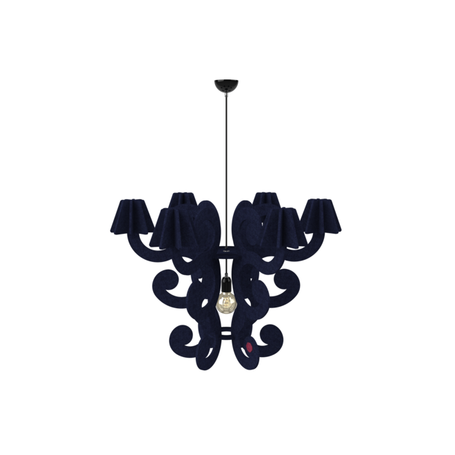 BRUUT'D by Rick Triest - ARTIFELT - The Duchess chandelier - Dark blue