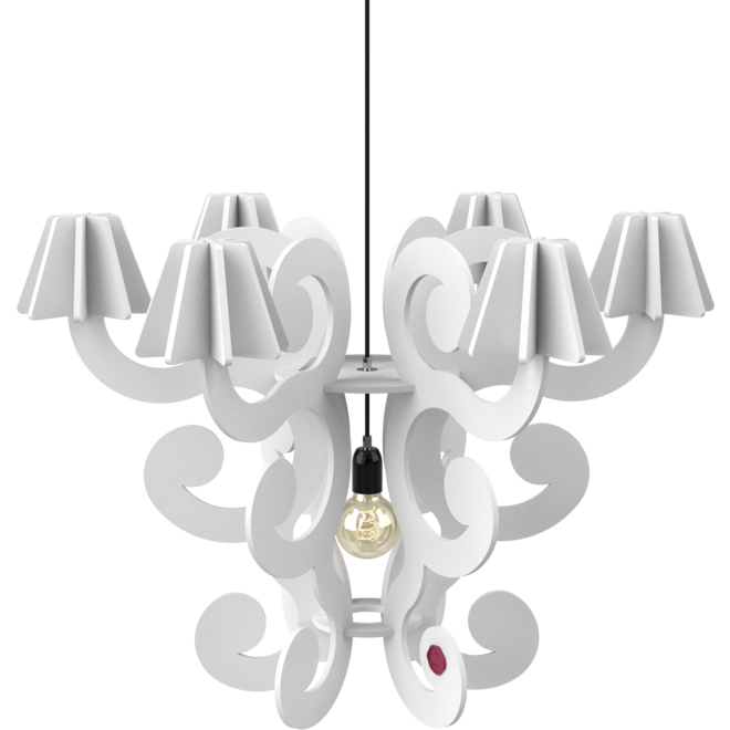 BRUUT'D by Rick Triest - ARTIFELT - The Duchess chandelier - White