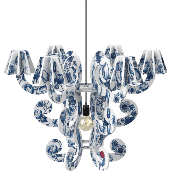 BRUUT'D by Rick Triest - ARTIFELT - The Duchess chandelier - Delft Blue