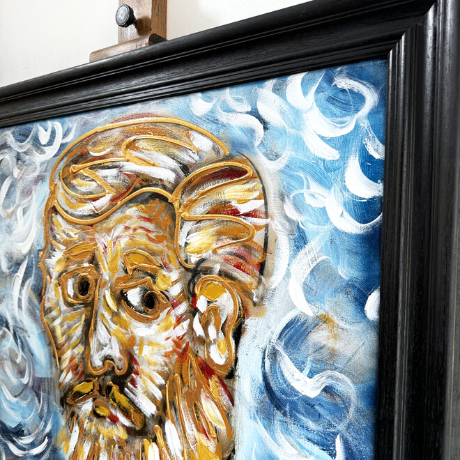 Schilderij- 80x100 cm - Zelfportret van Vincent van Gogh door Rick Triest - #6