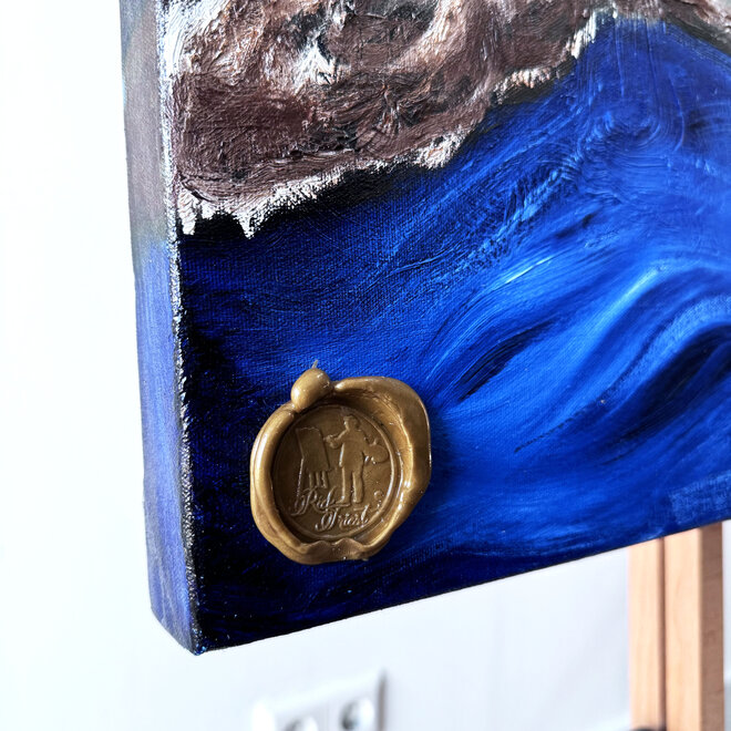 Oil painting- Rick Triest - 80x120 cm - Almond Blossom - Starry Night & pink - 3