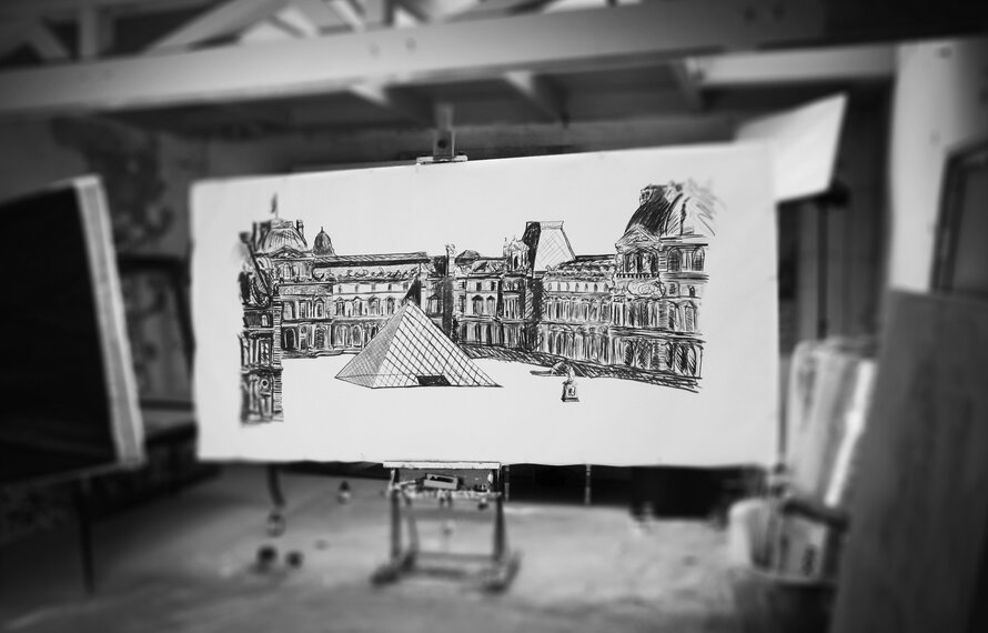 Uit de oude doos: Houtskool schetsen van Rick Triest