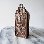 Canalhouses- Rick Triest - Canal House Amsterdam Step Gable - Bronze - 6x5x15 cm - geborsteld & gepolijst - Gold