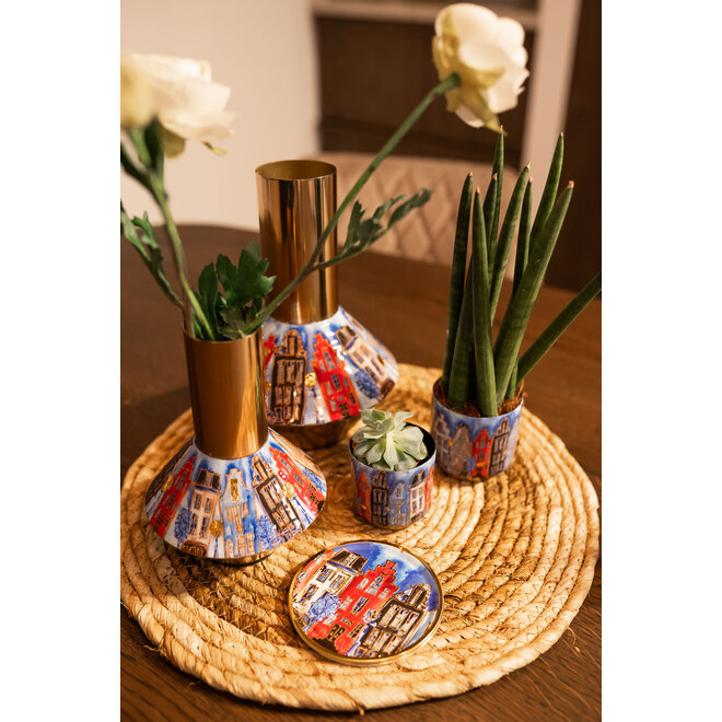 Designed by Rick Triest TS Collection- Vaas Canalhouses red D14 H19- Medium