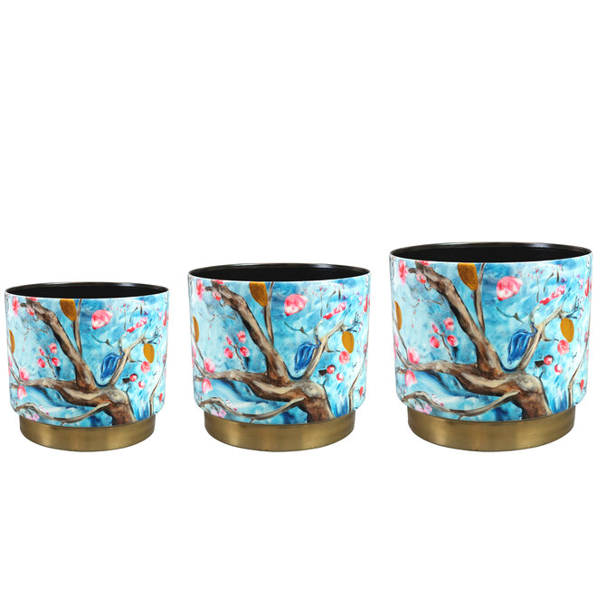 Designed by Rick Triest TS Collection - Pot serie Blossom Blue - per stuk
