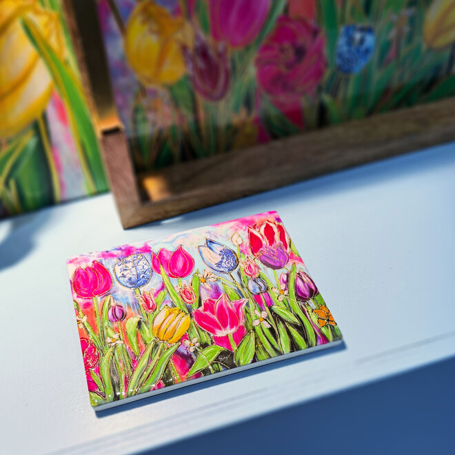 Designed by Rick Triest TS Collection - Tulpen - wandtegel Dutch beauty spring - 10x13 cm