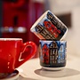 Designed by Rick Triest TS Collection - Giftbox beker+plateau Canalhouses red D22x7 H8 - espresso- 100 ML