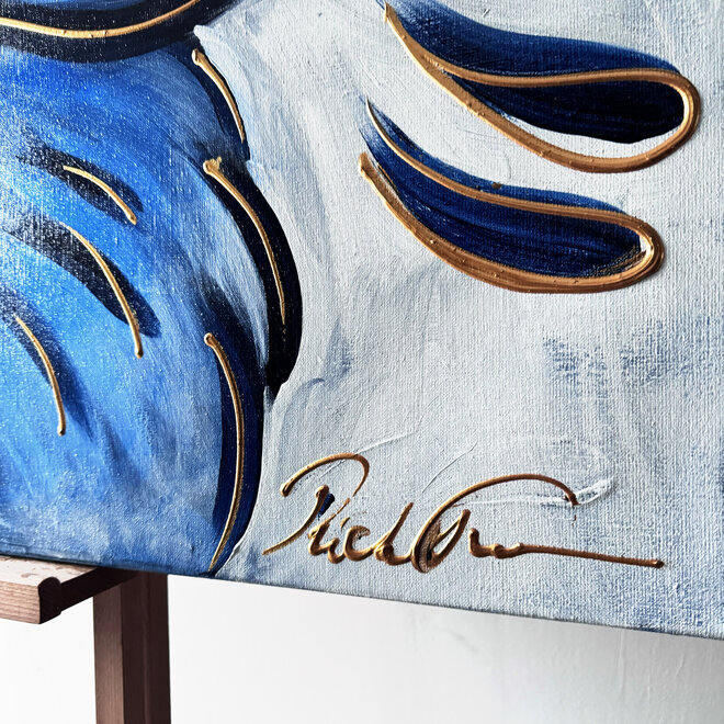 Painting - 80x120 cm - Rick Triest - contemporary Delft blue - XL #2