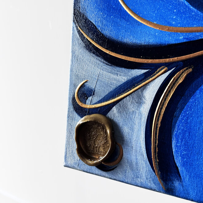 Painting - 80x120 cm - Rick Triest - contemporary Delft blue - XL #2