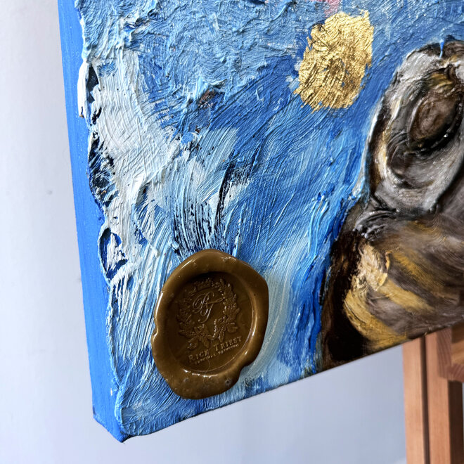 Oil painting- Rick Triest - 80x120 cm - Almond Blossom - Starry Night & pink - 2