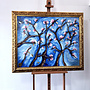 Oil painting- Rick Triest - 80x100 cm - Almond Blossom - Starry Night & pink - 6