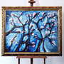 Oil painting- Rick Triest - 80x100 cm - Almond Blossom - Starry Night & pink - 6