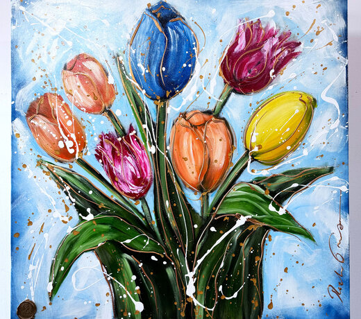 Schilderijen - Tulpen  - van  kunstenaar Rick Triest