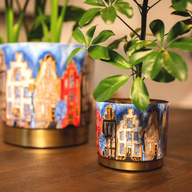 Designed by Rick Triest - Pot serie Canalhouses red - per stuk - Medium