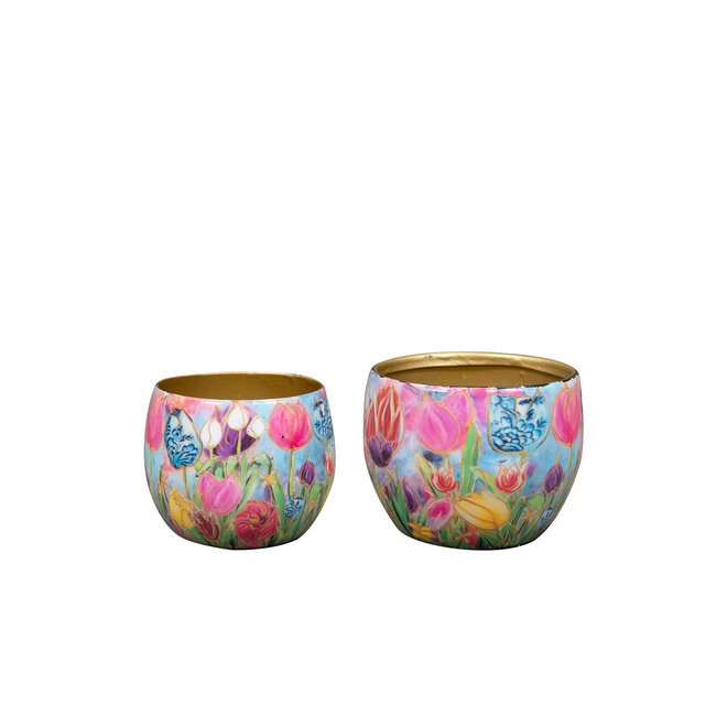 Designed by Rick Triest TS Collection - Tulpen - Pot set van 2 Dutch beauty spring D9 H7
