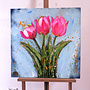 Schilderij-70x70 cm - Rick Triest - Tulp mania # 14