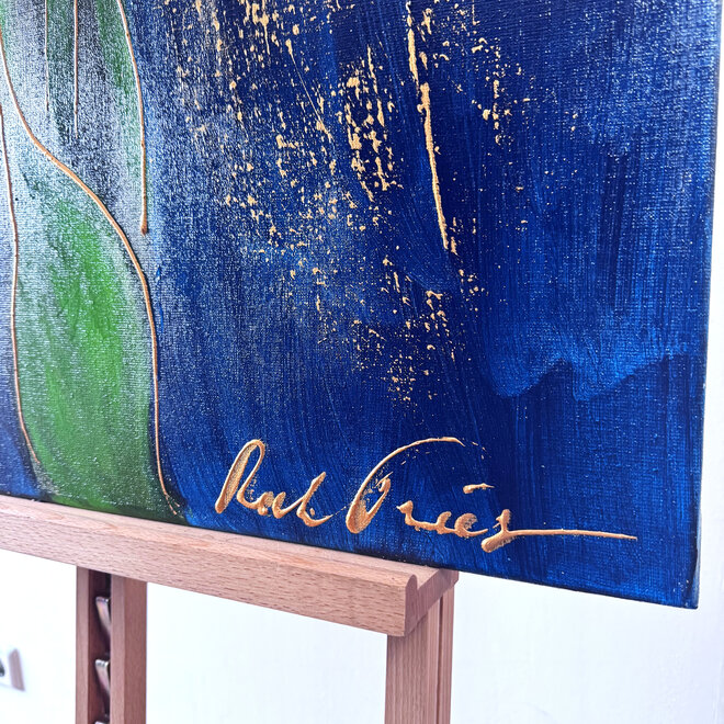 Schilderij - 80x120 cm - Rick Triest - Tulpenmanie - Papegaai tulp pink #2