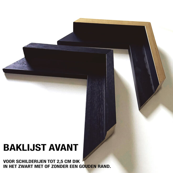 Painting- 140x140x2,5cm - Rick Triest - Amsterdam in delft blauw met Goud - XXL