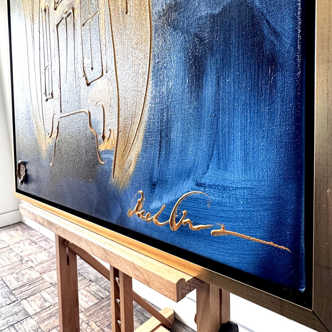 Painting- 80x120x2,5 cm - Rick Triest -Amsterdam & Delft Blue #3