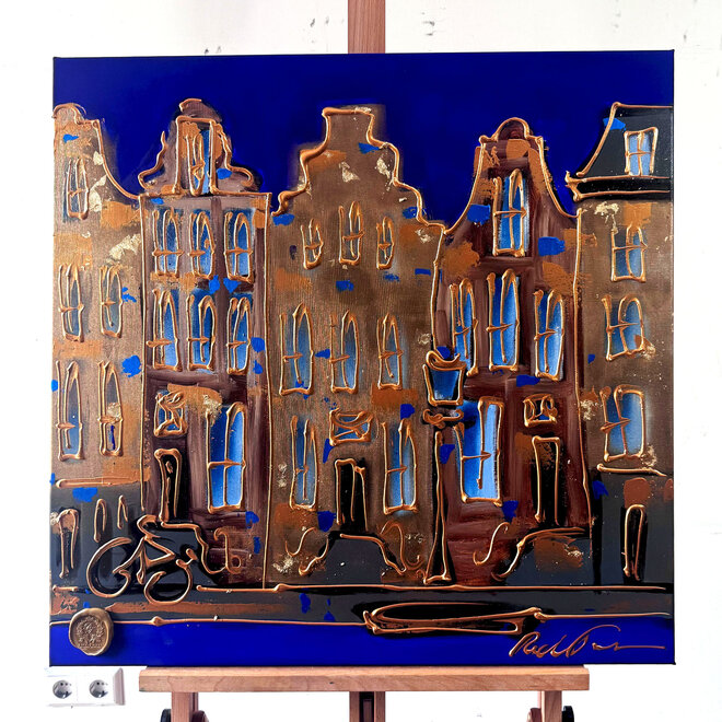 Painting- 100x150cm - Amsterdam Herengracht -Cobalt - Yves Klein Blauw -4