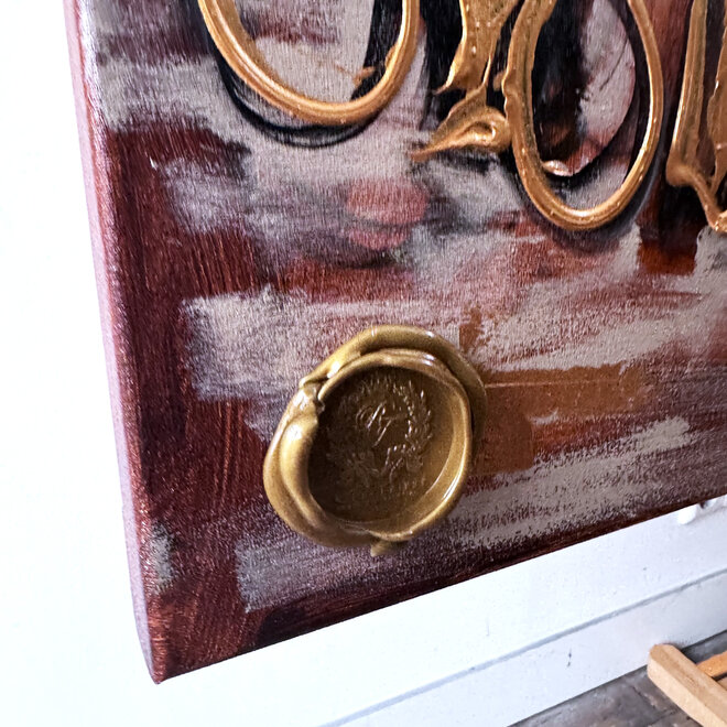 Schilderij- Rick Triest - 120X200cm - Amsterdam Prinsengracht - Westertoren