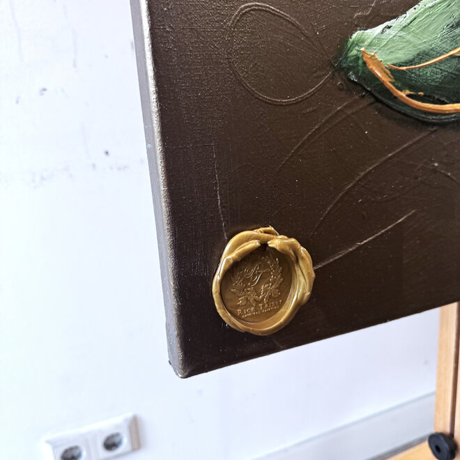 Painting - 100x120 cm - Rick Triest - XL Tulips - Bronze paint - #3