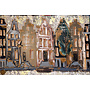 Painting- 80x120x4,5 cm - Rick Triest - Amsterdam LUXURY style - grachten gevels in omber & Gold #226